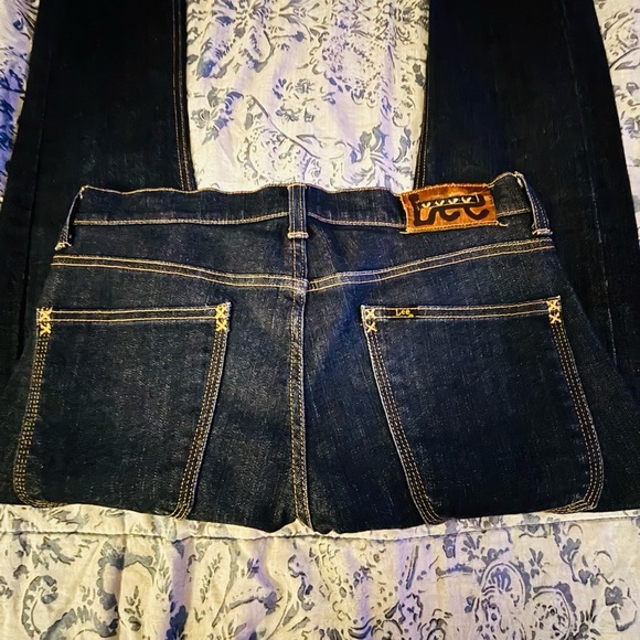 Lee Blue Straight Leg Jeans with Contrast Stitching W32 L30 - Picture 9 of 11